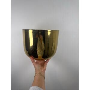 Bloomingville Brass Gold Metal Wall Planter Half Moon Indoor Decor, NWT